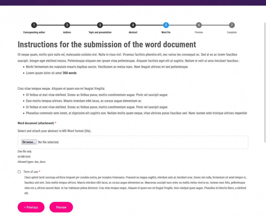Abstract Submission - Step 5